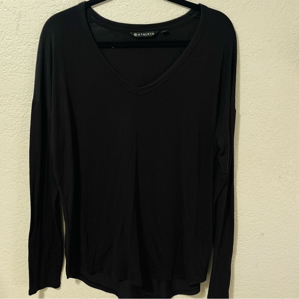 Athleta Women's Long Sleeve Black Top